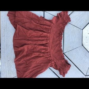 Off the shoulder ruffled top